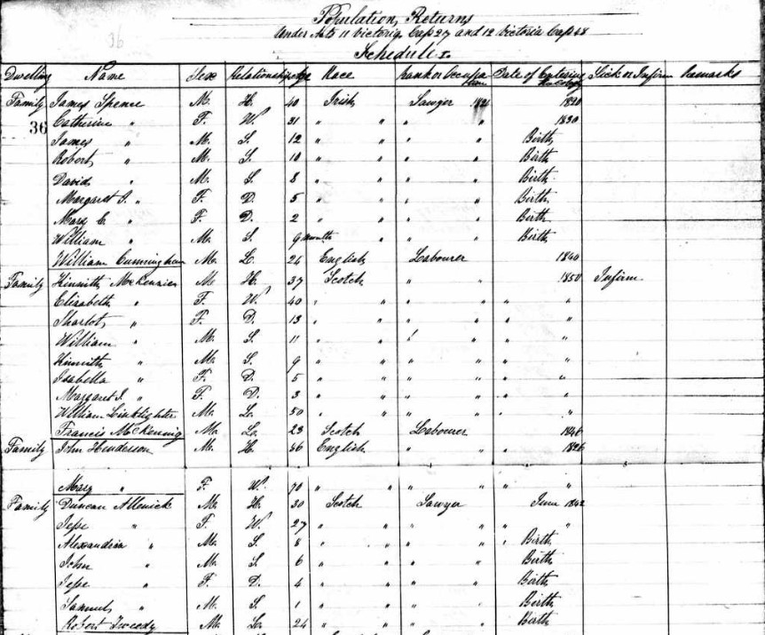 1851 Census Allanach Tweedie