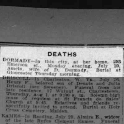 Memorial Boston Globe 31 Jule 1918 Page 9