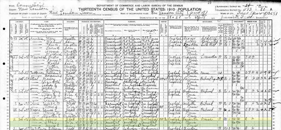 Francis Allanach 1910 Census