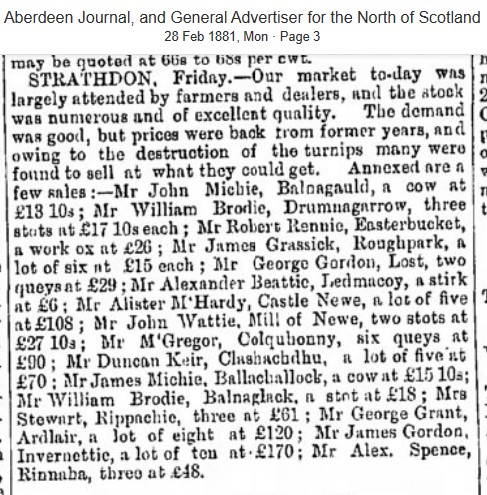 1881 28 Feb Livestock prices - Ledmacoy