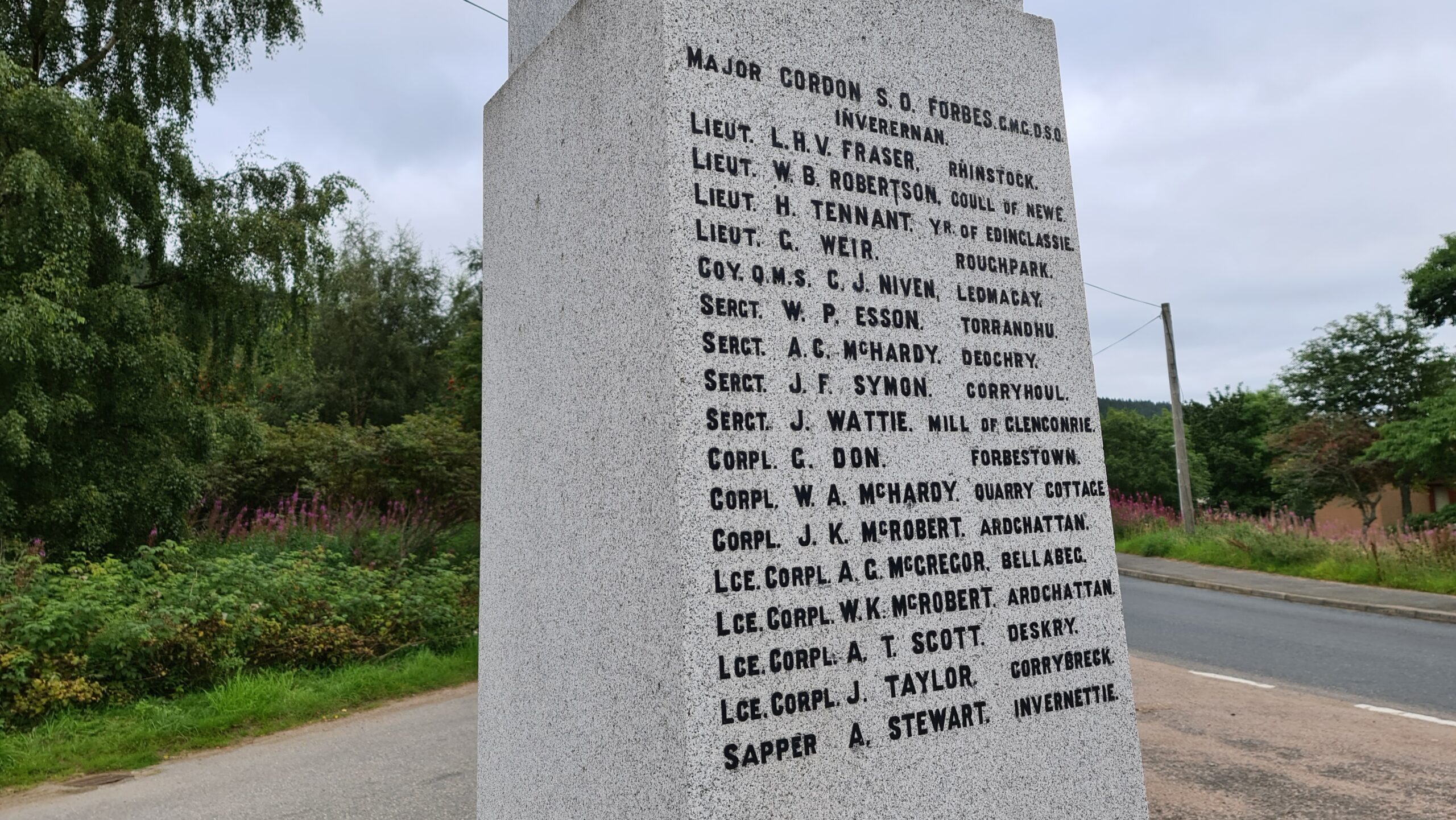 War memorial Bellabeg Strathdon